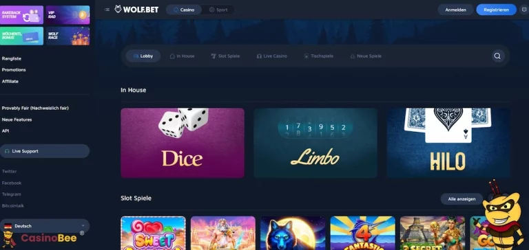 wolfbet casino spiele