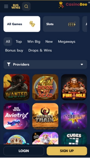 big wins mobile casino